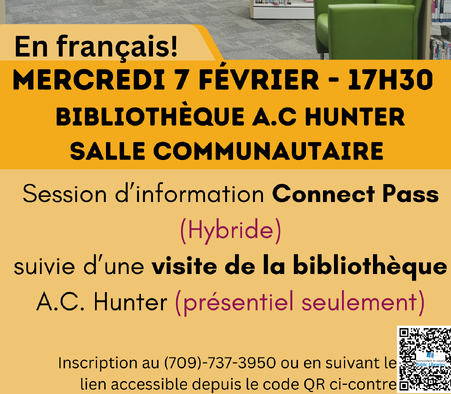 Session d'information sur Connect Pass (hybride) et visite de la bibliothèque A.C. Hunter (présentiel)